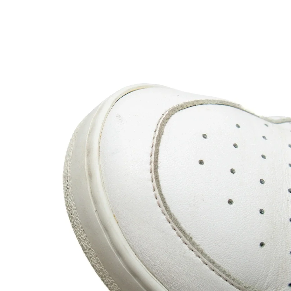 CELINE CT-02 Womens White Calf‎ Leather High-Top Logo Sneakers SIZE 37 EU / 7 US